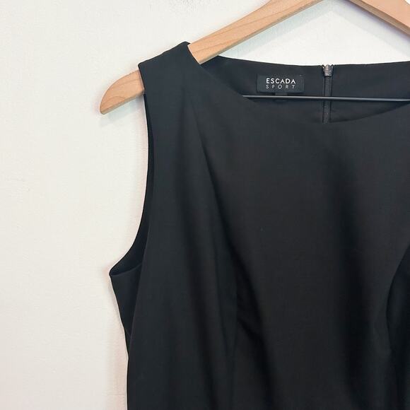 Escada Sport Sleeveless Fitted Dress Black Size 38/6 - Picture 3 of 7